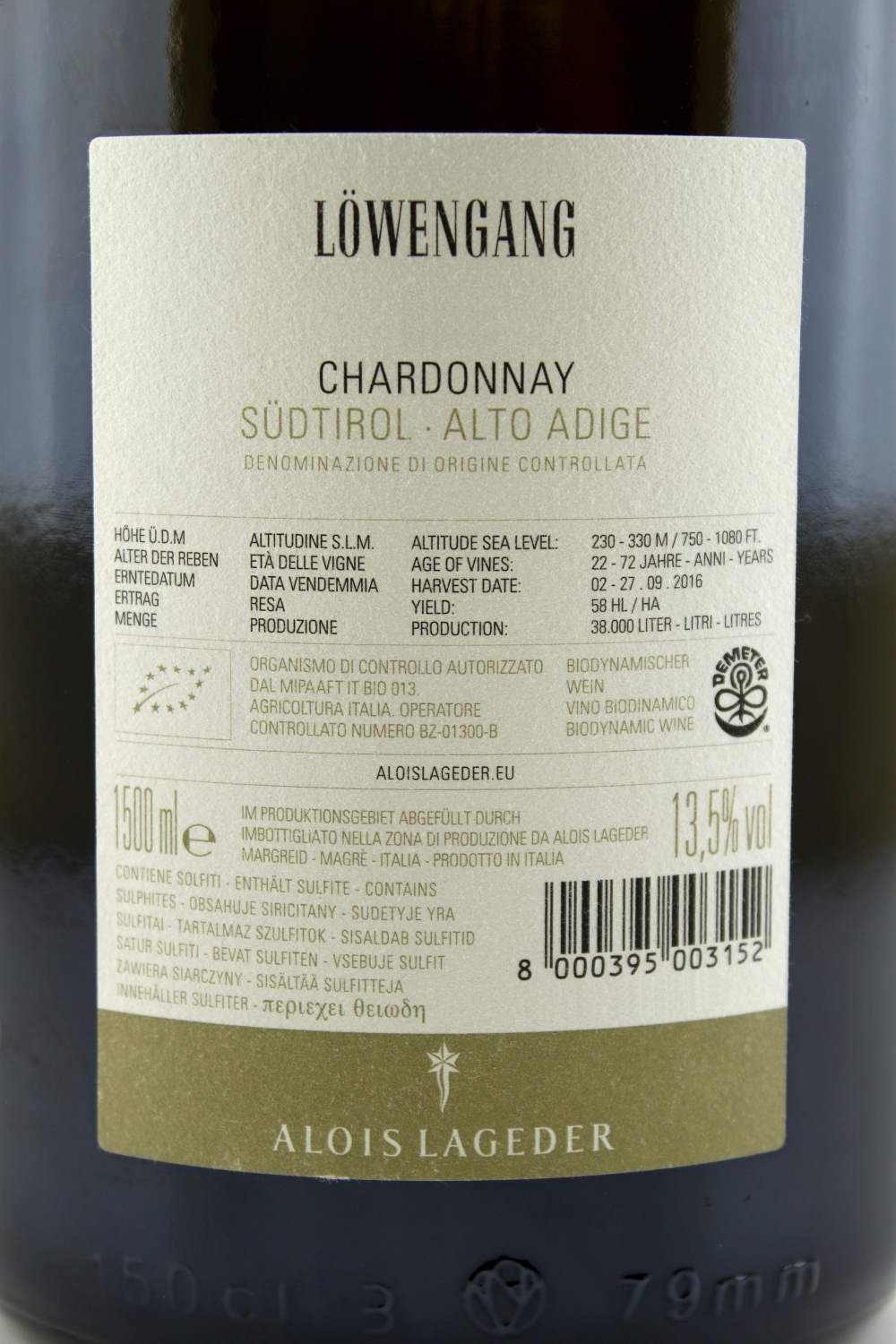 Chardonnay Löwengang Magnum 2019 - 13,5% vol. 10 Best Red Wines