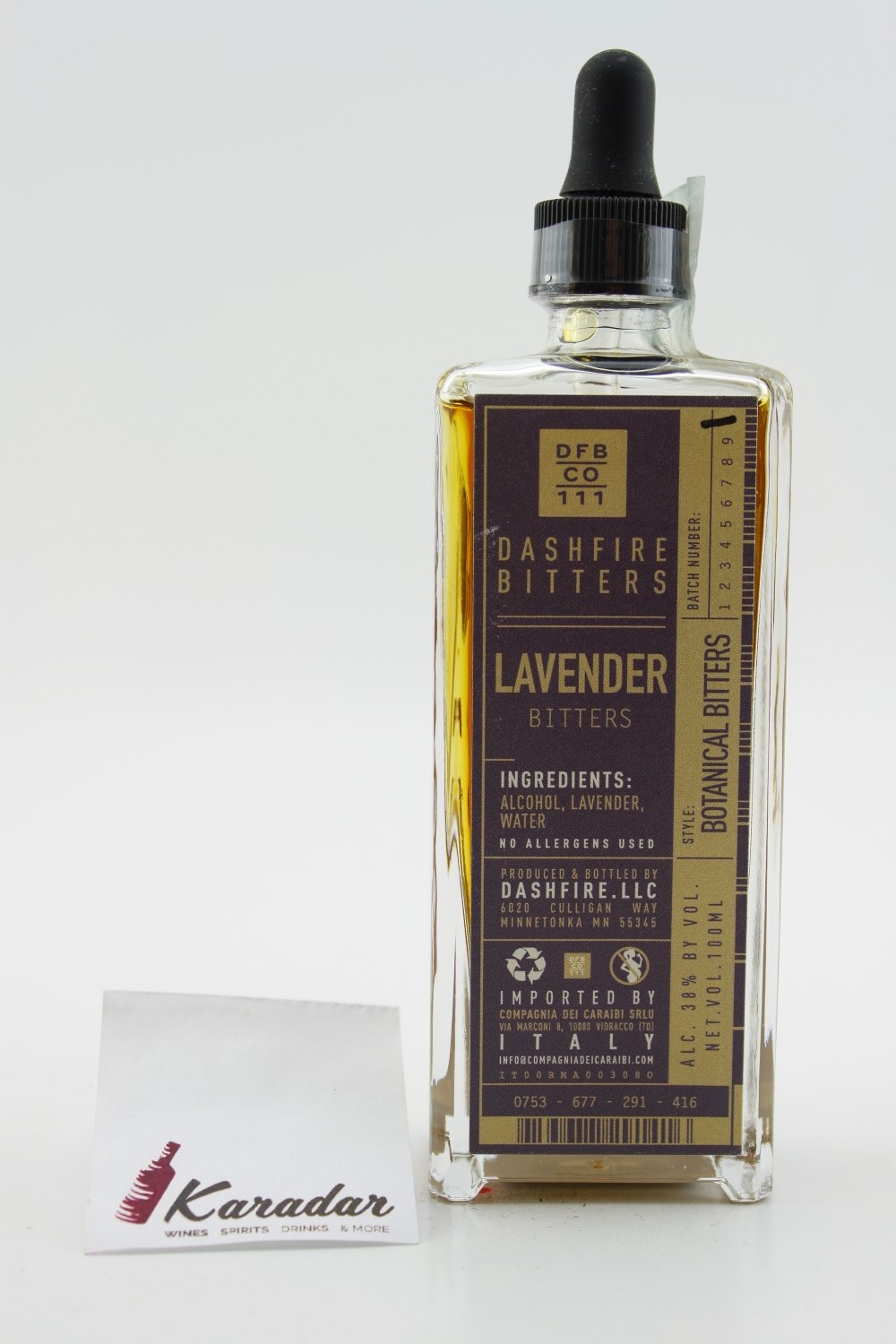 Bitter Lavender Bitters 38 vol. Dashfire Bitters USA