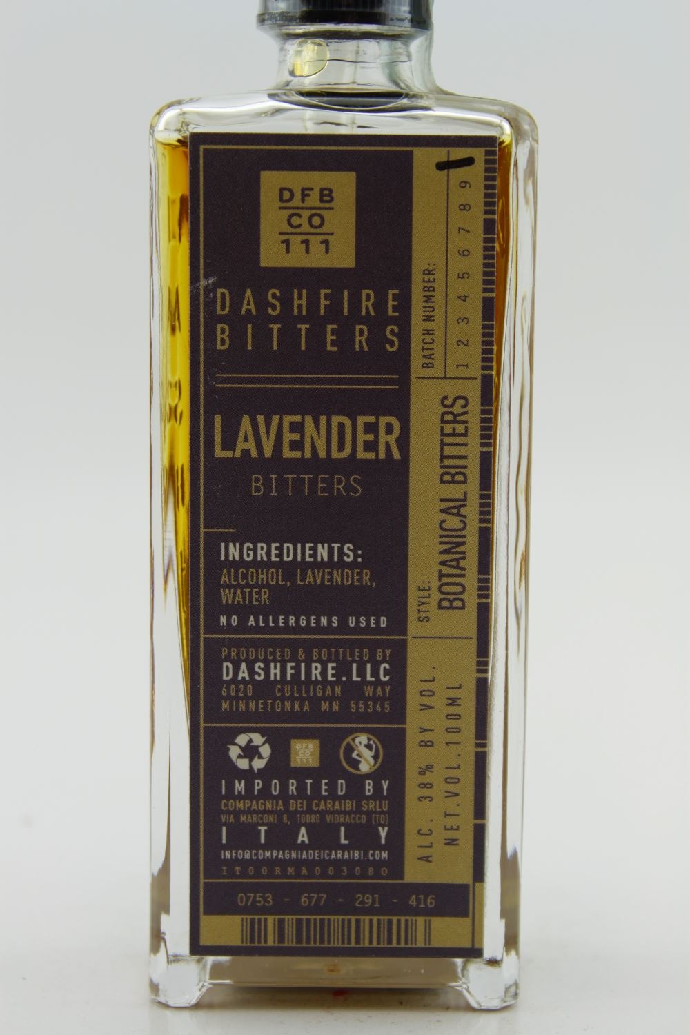 Bitter Lavender Bitters 38 vol. Dashfire Bitters USA