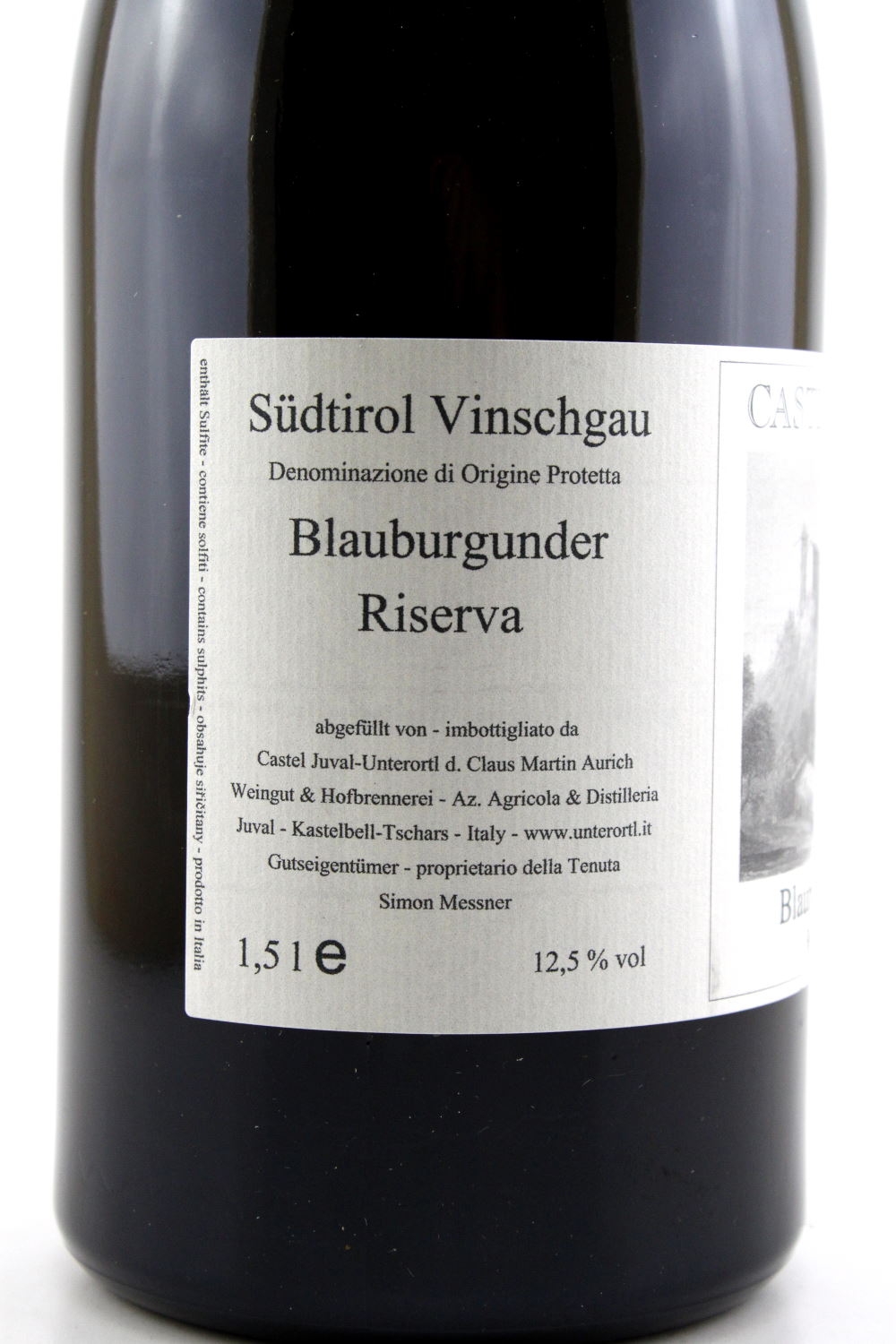 Blauburgunder Riserva Juval Magnum 2018 13 vol. Weingut Unterort...
