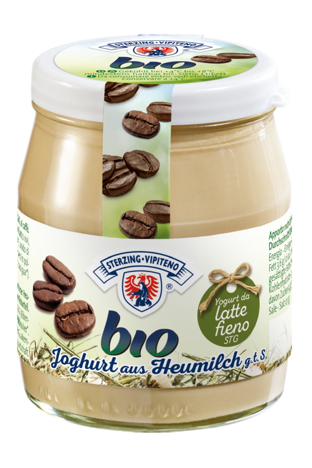 Organic yogurt coffee (10 x 150g) Sterzing dairy Vipiteno Karadar...