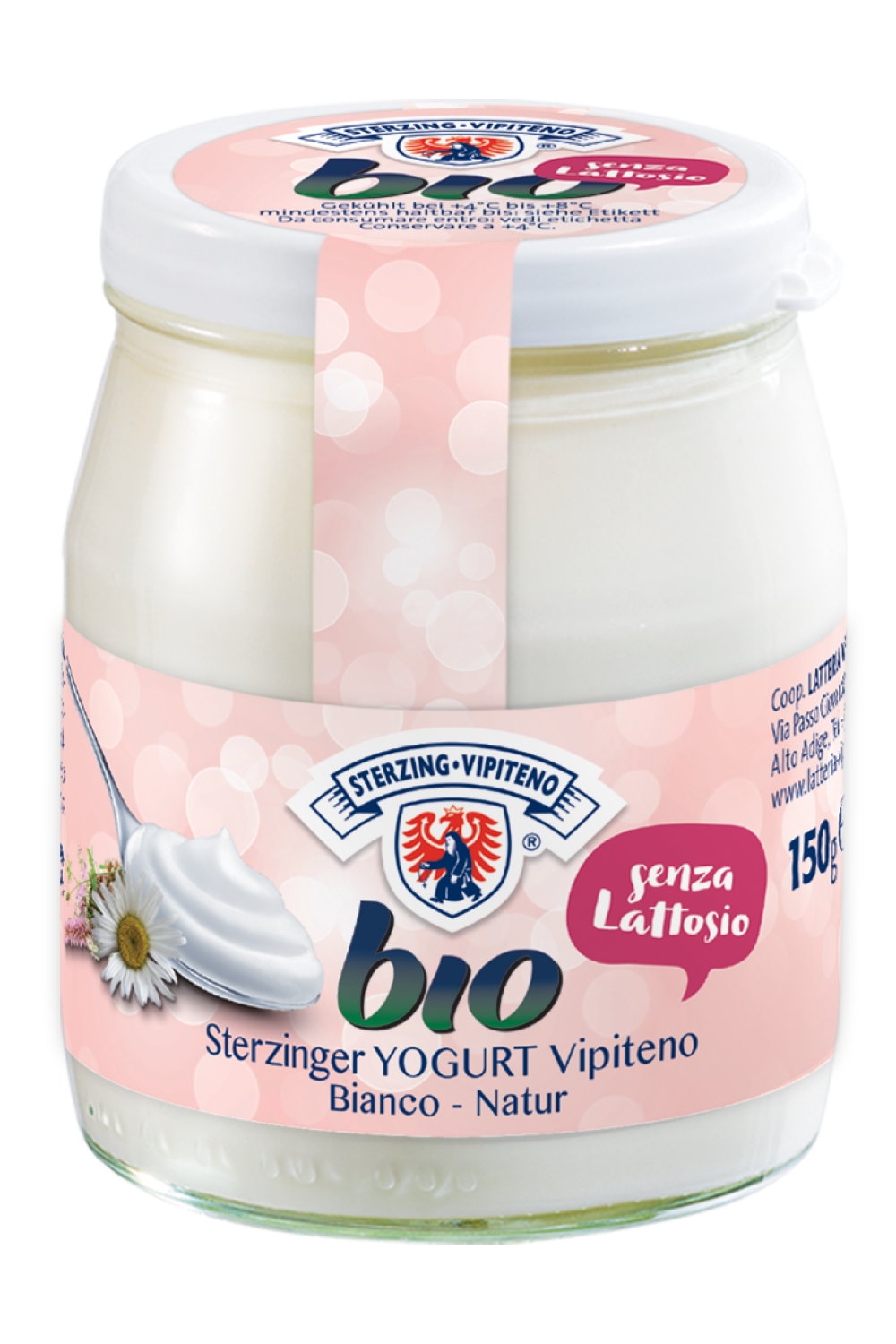 Organic yogurt natural lactosefree (10 x 150g) Sterzing dairy Vipi...