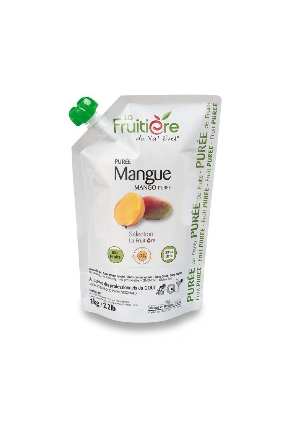 Purea di frutta Mango 1 kg La Fruitiere du Val Evel