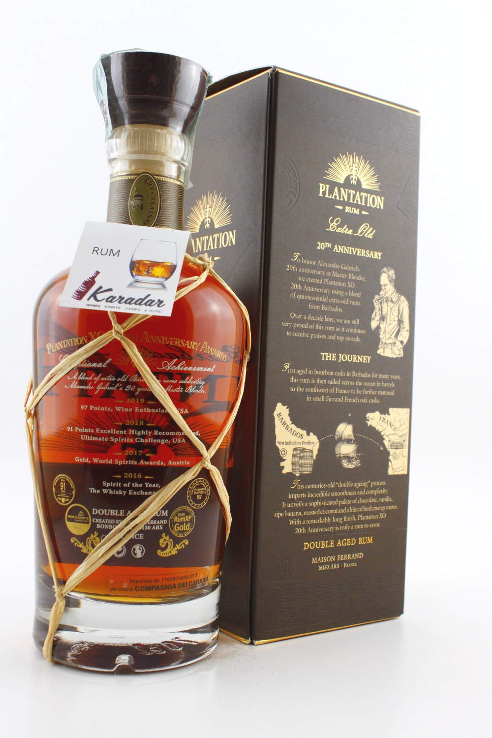 Rum Barbados XO Plantation 20th anniversary 40 vol. Plantation Rum...