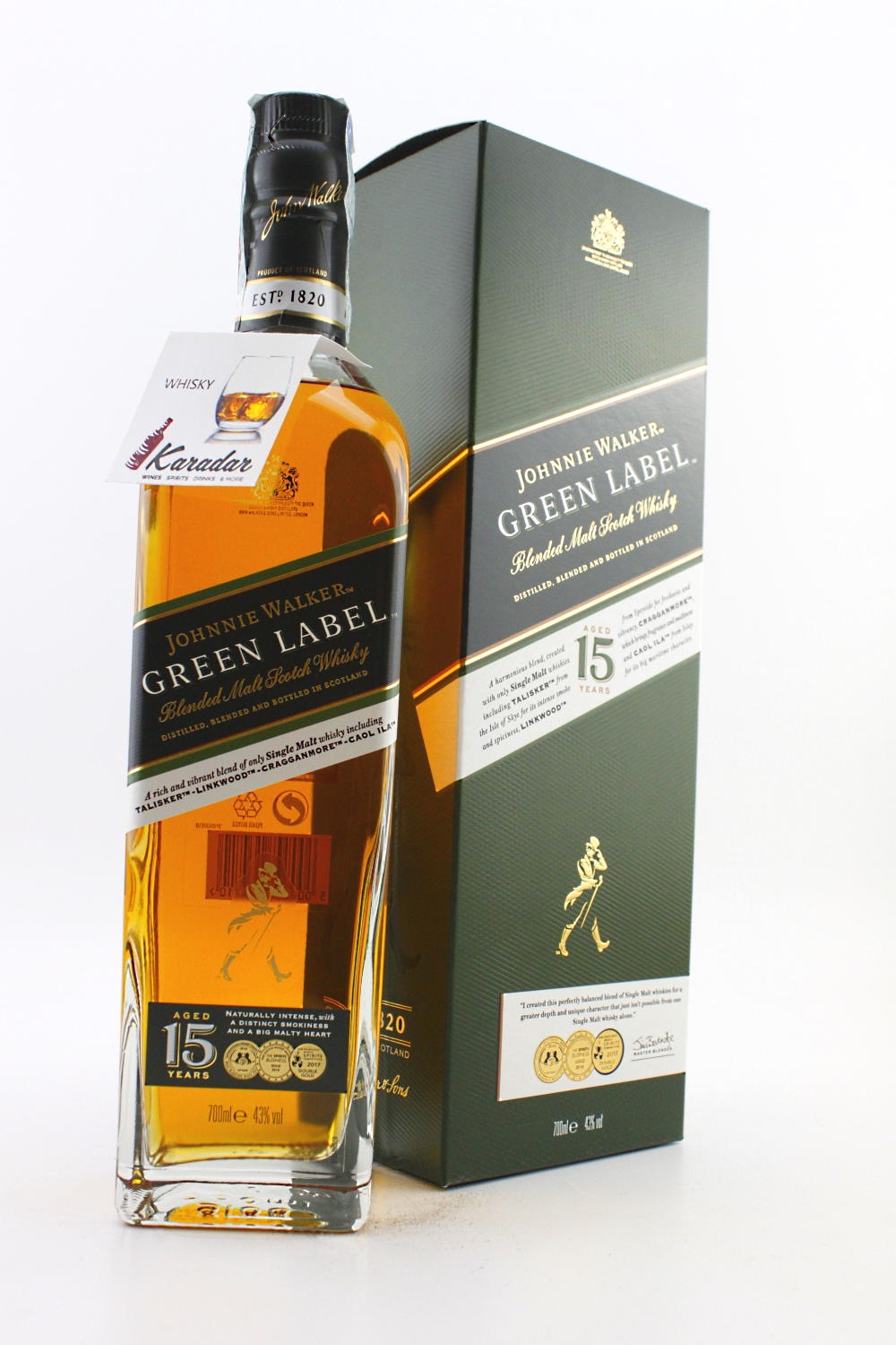 Johnnie Walker Green Label 15 Y 43% vol. Whisky Speyside | Karadars...