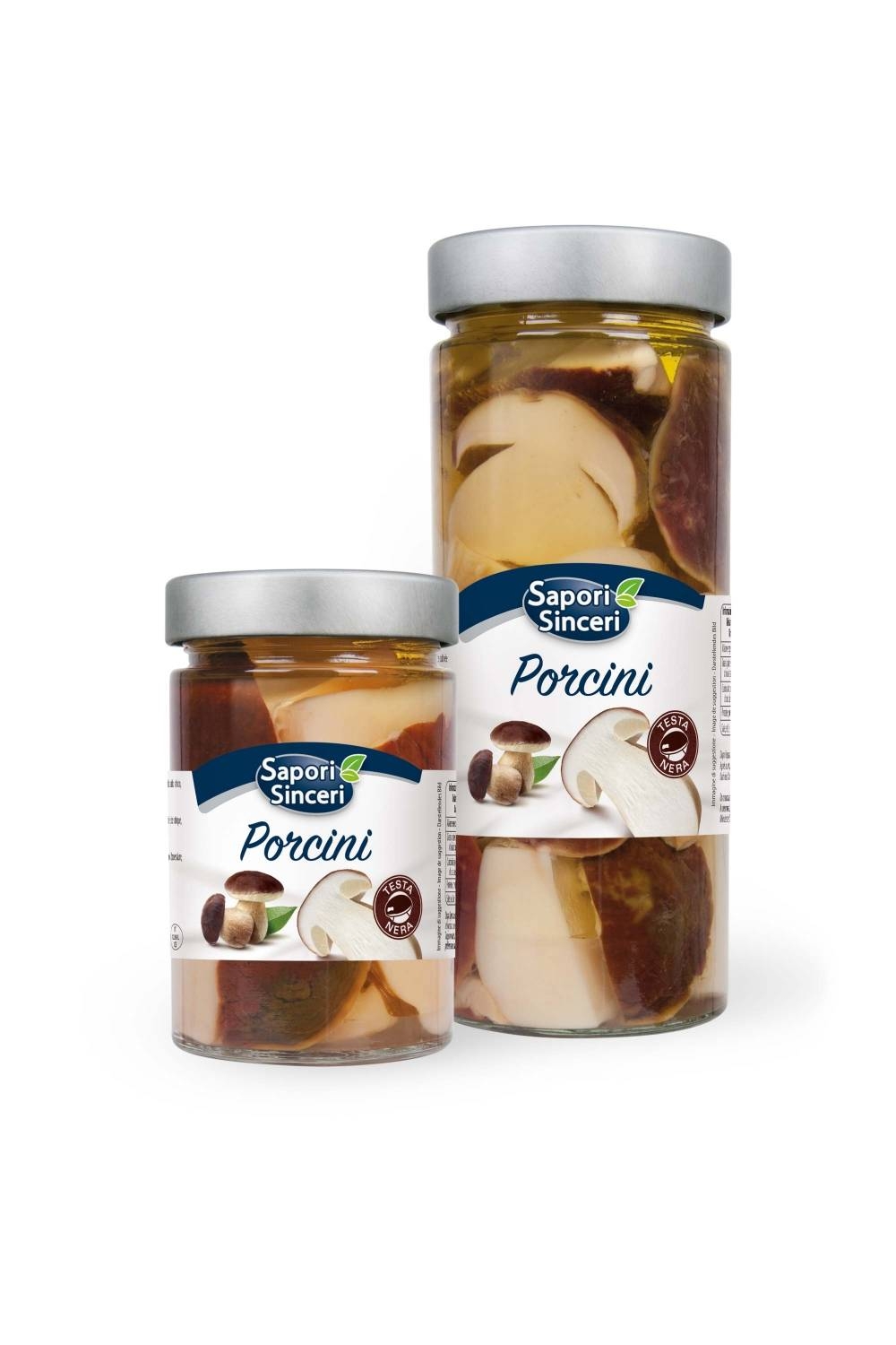 Chopped Porcini "Testa Nera" Mushrooms in Olive Oil 6 x 300g Sapori...