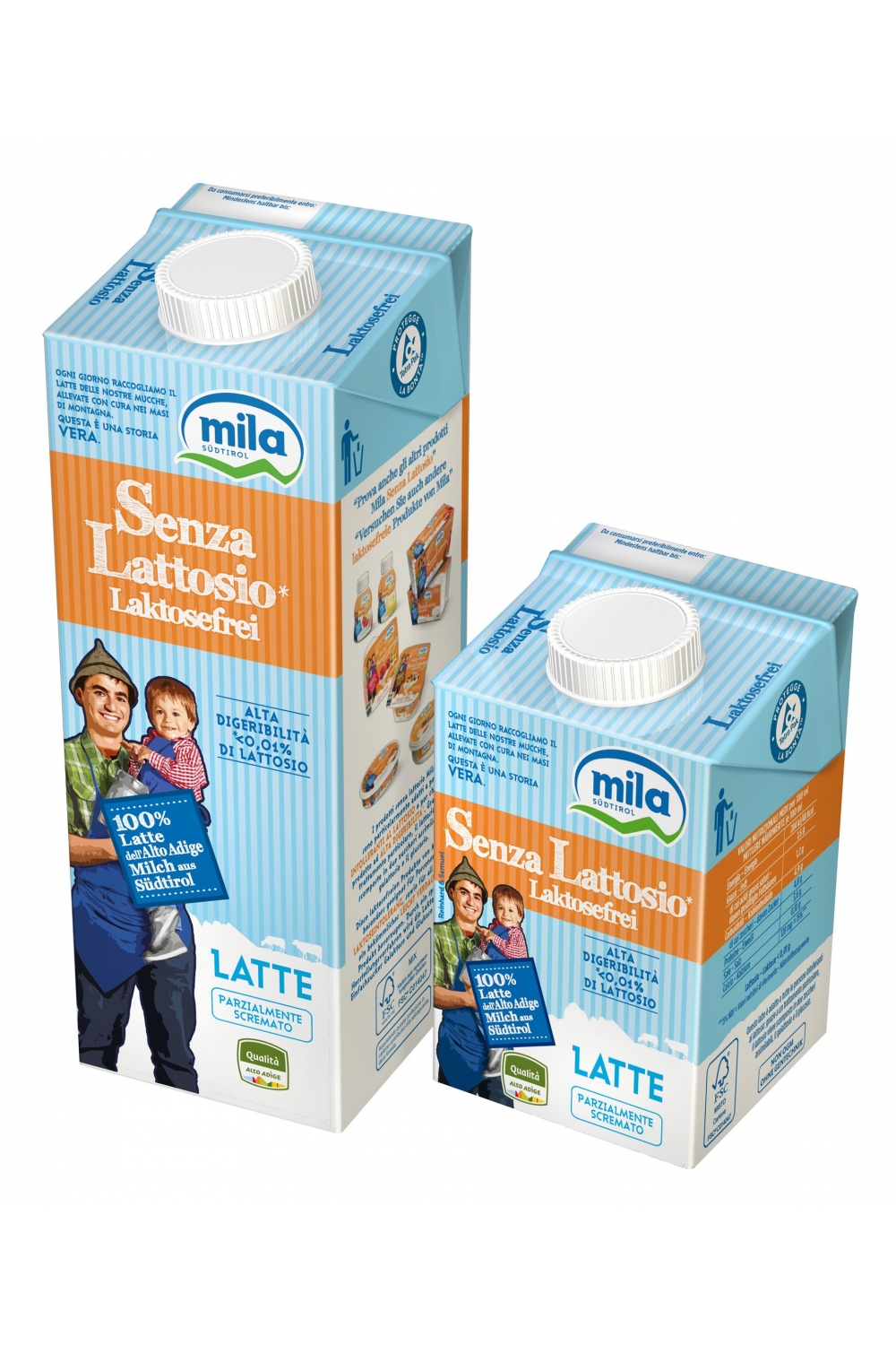 Latte UHT senza lattosio parzialmente scremato 1 lt. Mila Latteria