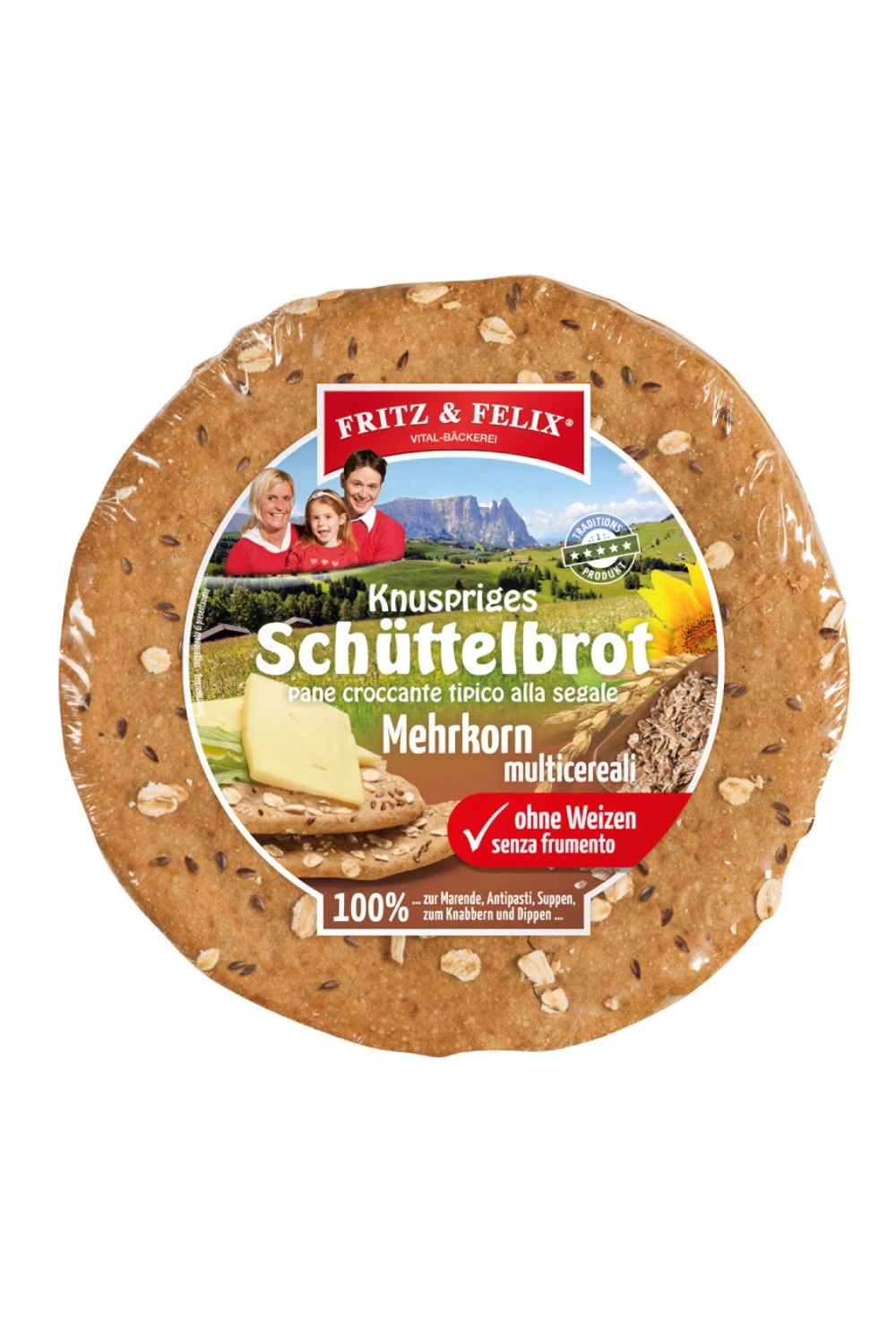 Schüttelbrot Mehrkorn ohne Weizen (20 x 150g) Vital-Bäckerei Fritz ...