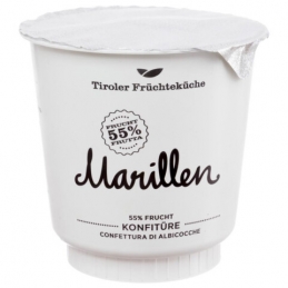 Marille (Aprikose) Konfitüre 55% Frucht Gastrobecher (6 x 450g) UWE - Tiroler Früchteküche