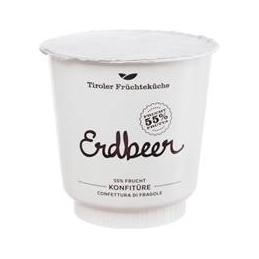 Erdbeer Konfitüre 55% Frucht Gastrobecher (6 x 450g) UWE - Tiroler Früchteküche