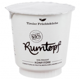 Rumtopf Konfitüre 55% Frucht Gastrobecher (6 x 450g) UWE - Tiroler Früchteküche
