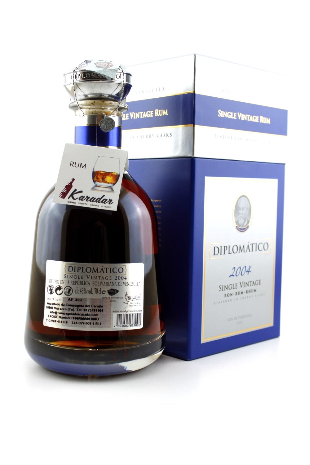 Rum Single Vintage Diplomatico 2007 43 vol. Diplomatico Rum Ka...