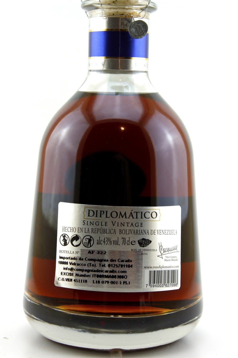 Rum Single Vintage Diplomatico 2007 43 vol. Diplomatico Rum Ka...