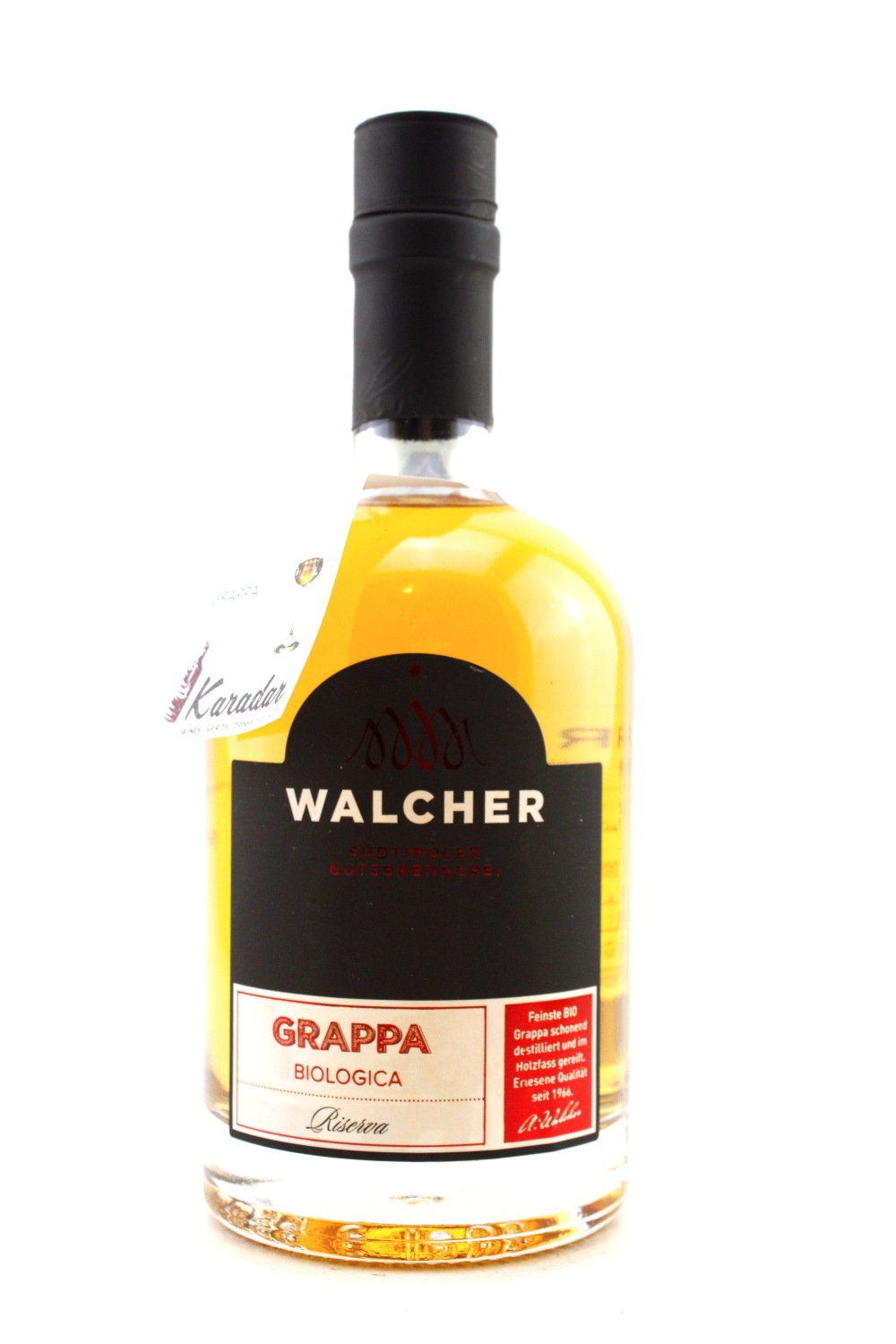 vol. Grappa 40% Riserva Walcher Organic Distillery