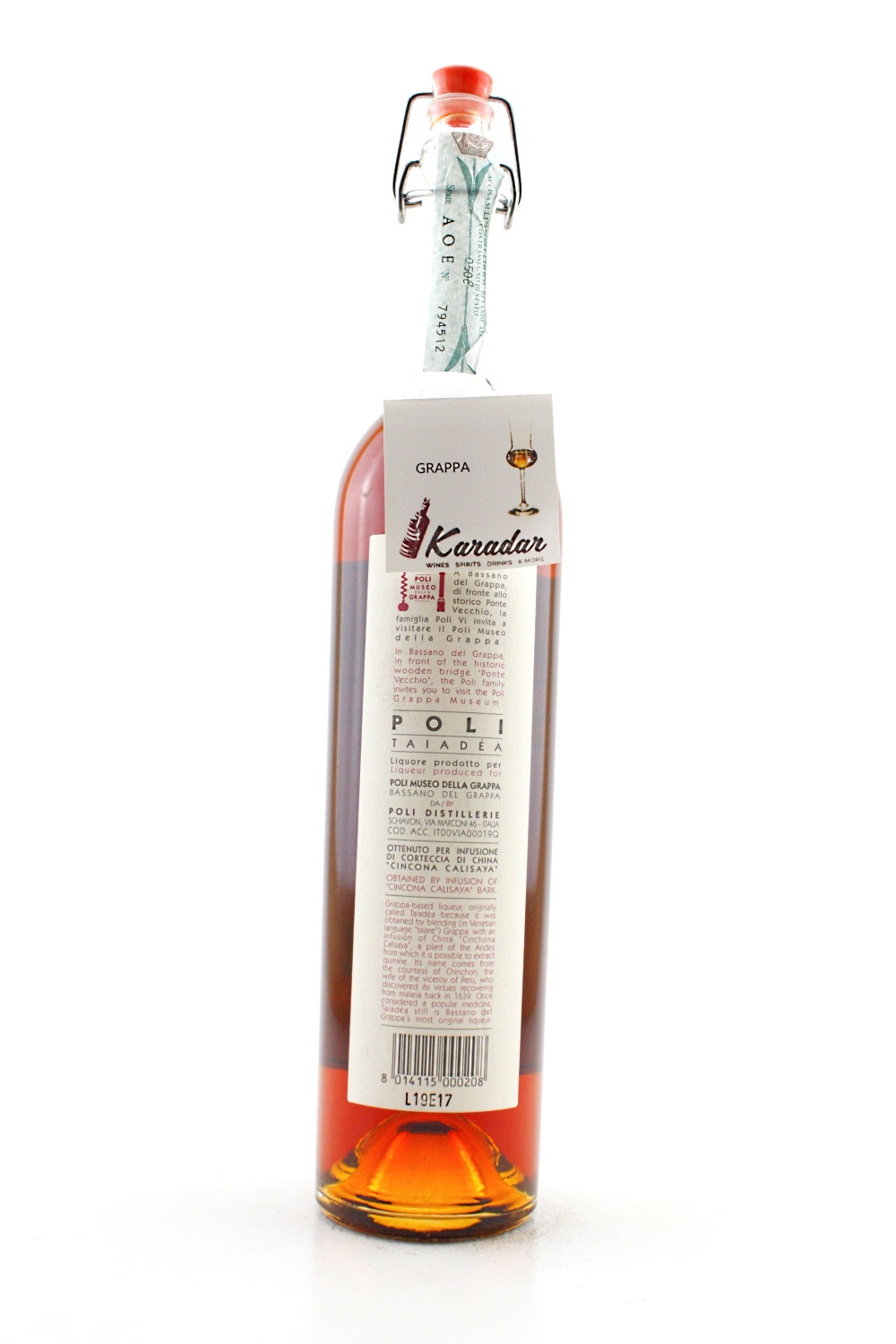 Poli Taiadèa 28% Poli Jacopo 1898 Distillery