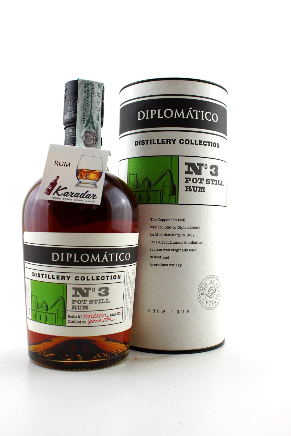 Rum Distillery Collection N.3 Pot Still Rum 47% vol. Diplomatico