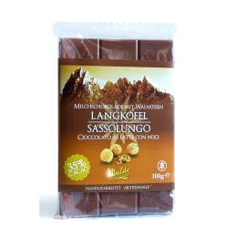 Langkofel Milchschokolade mit Walnüssen - 35% Kakao 100g Walde