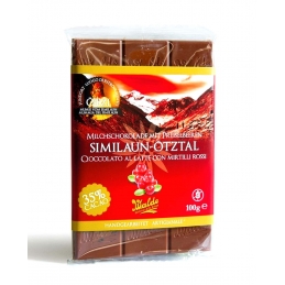 Similaun-Ötztal Milchschokolade mit Preiselbeeren - 35% Kakao 100g Walde