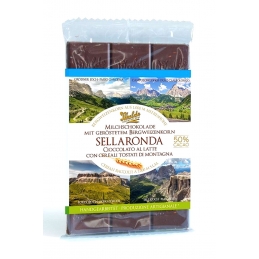 Sellaronda Milchschokolade mit geröstetem Bergweizen - 50% Kakao 100g Walde