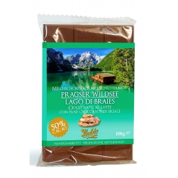 Pragser See Milchschokolade mit Schüttelbrot - 50% Kakao 100g Walde