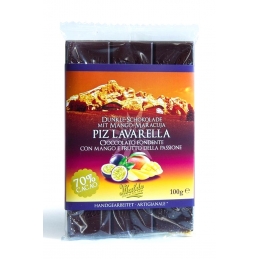 Piz Lavarella Bitterschokolade mit Mango-Maracuja - 70% Kakao 100g Walde