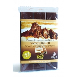 Sassongher Bitterschokolade mit Nougat - 70% Kakao 100g Walde