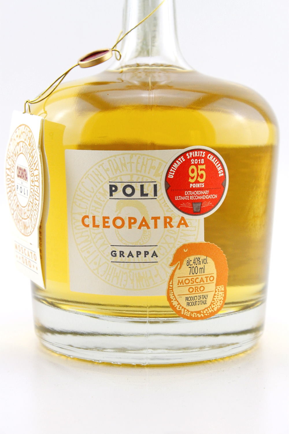 Grappa Moscato Oro Cleopatra mit Dose 40% vol. Brennerei Poli