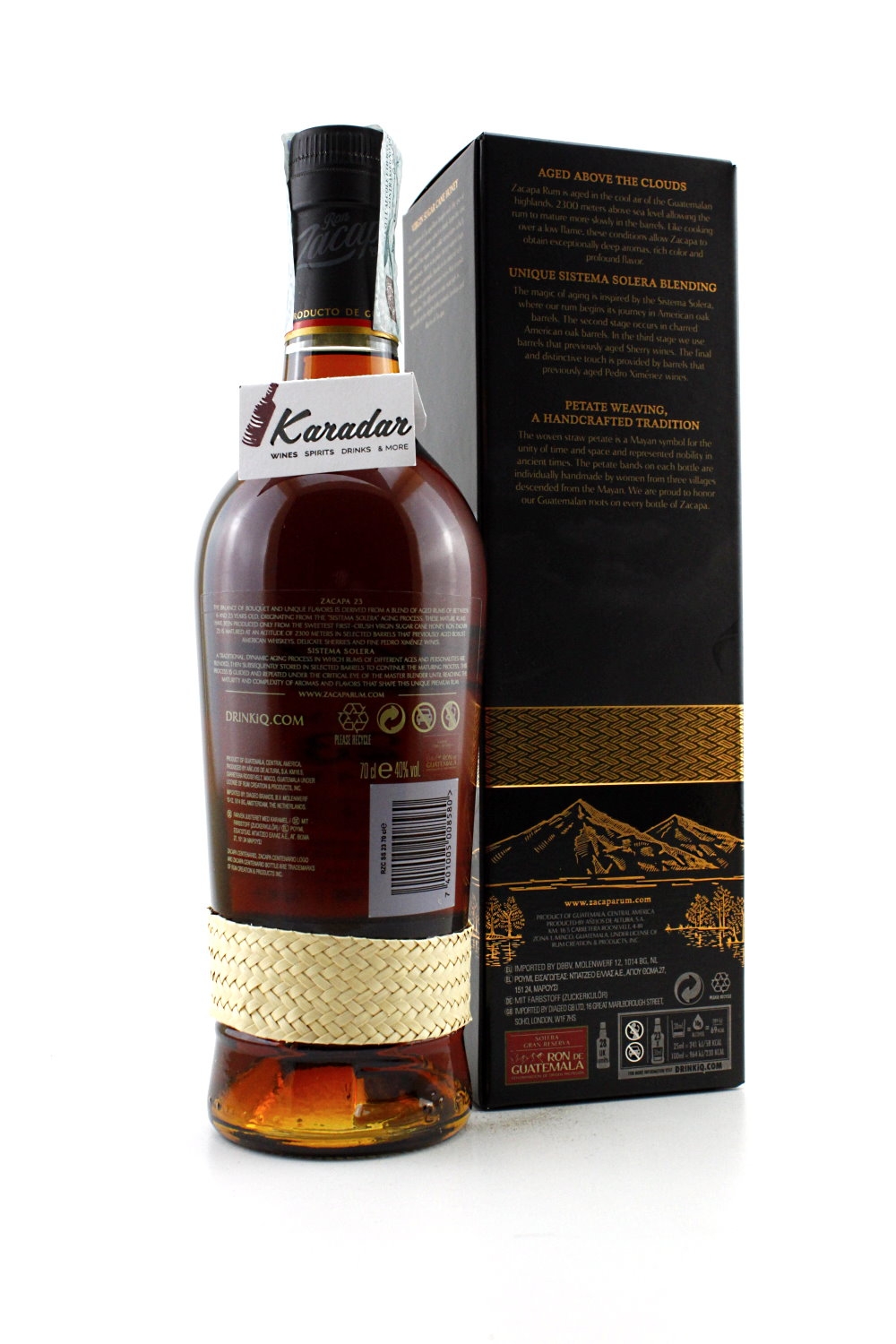 Gran Zacapa 43% Ron vol. 23 Rum Y Zacapa Centenario Solera Reserva