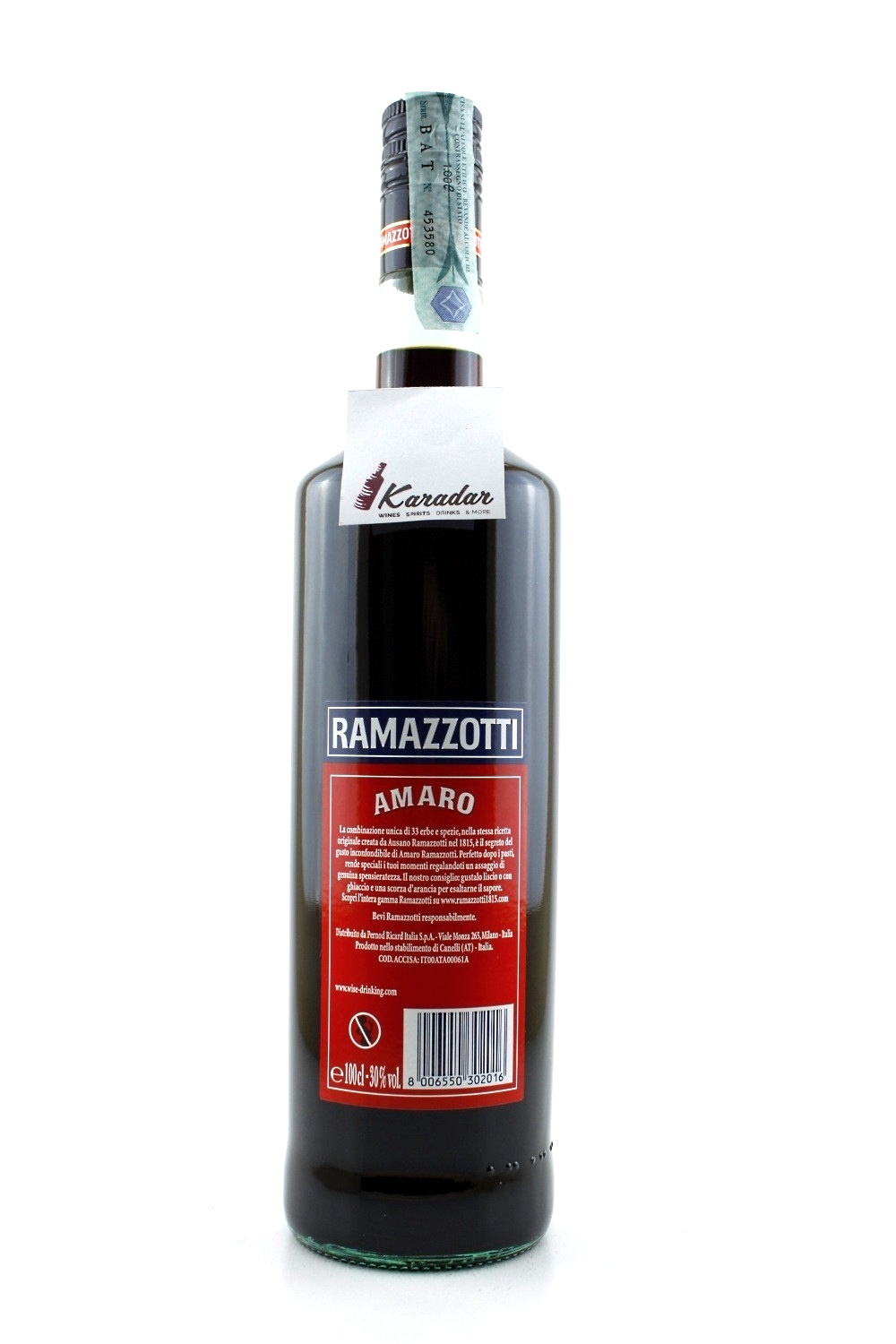 Aperitiv Bitter Amaro Ramazzotti vol. / 30%