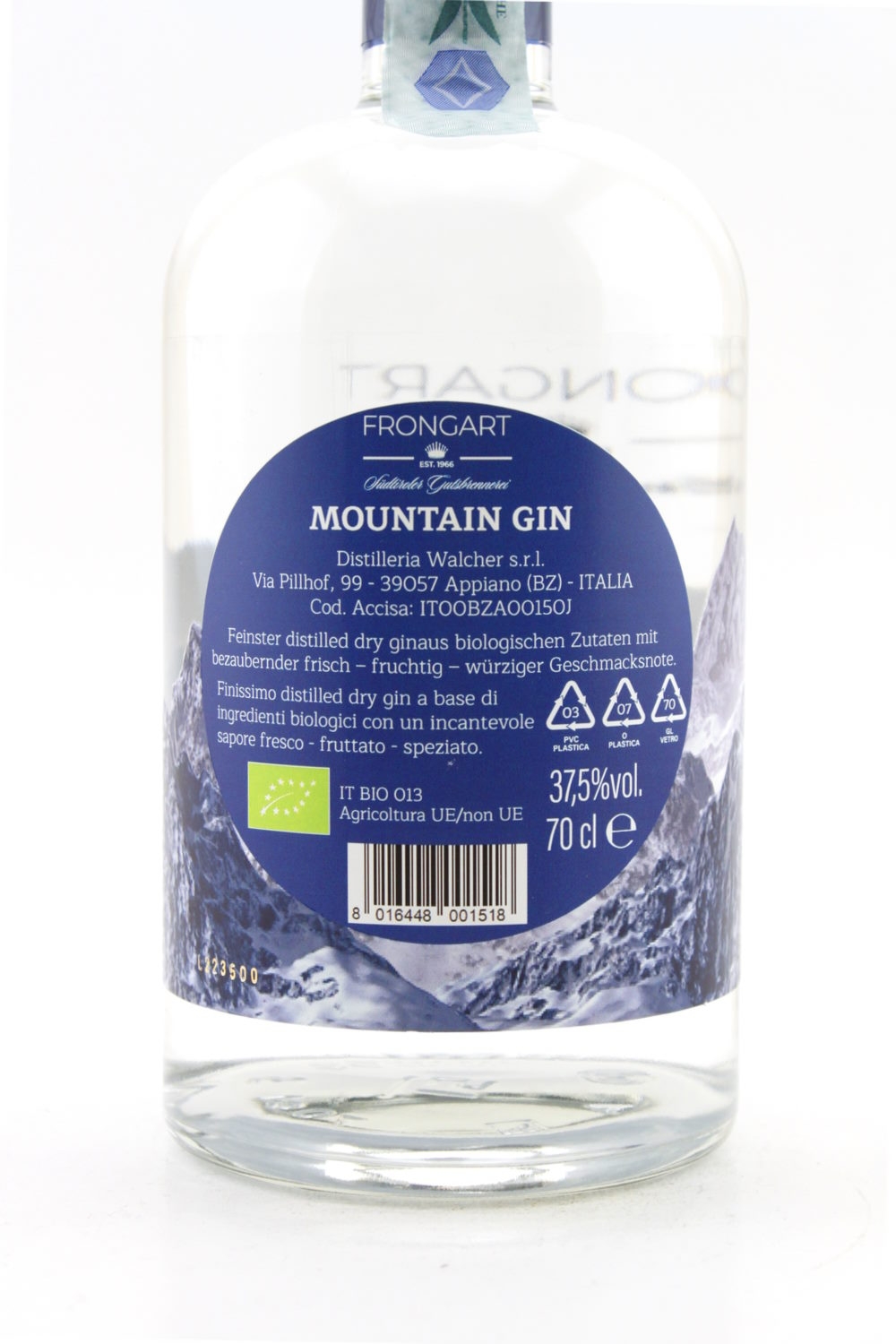 Frongart Mountain Gin Private Selection 40% vol. Walcher